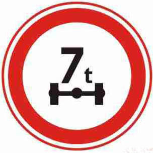 限制轴重标志_交通道路限制轴重是什么意思？