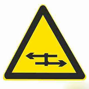 十字平面交叉道路标志十字平面交叉交通标志含义