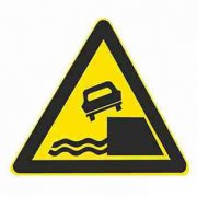 堤坝路标志图片_交通道路堤坝路标志指示牌