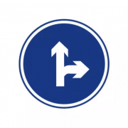 直行和向右转弯标志是什么意思_交通指示标志直行和向右转弯标志