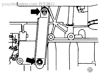 旋下进气歧管支架的下紧固螺栓