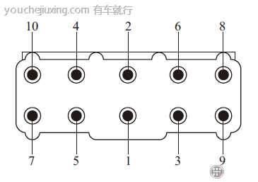 按照下图所示的顺序以40N·m 的力矩拧紧气缸盖螺栓