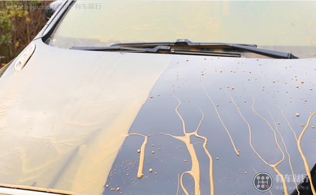 汽车打蜡后的效果对比图