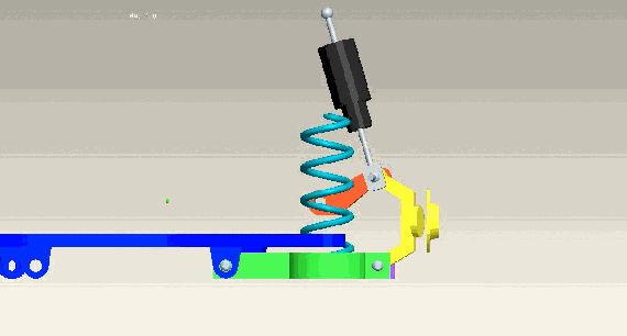 外八轮悬架随负载变化的运动原理