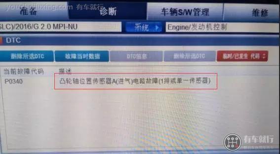 GDS检测仪进入发动机系统系统