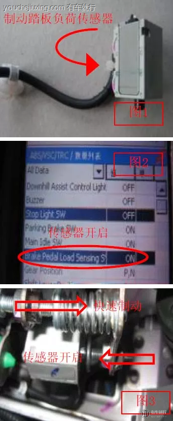 更换制动踏板负荷传感器开关