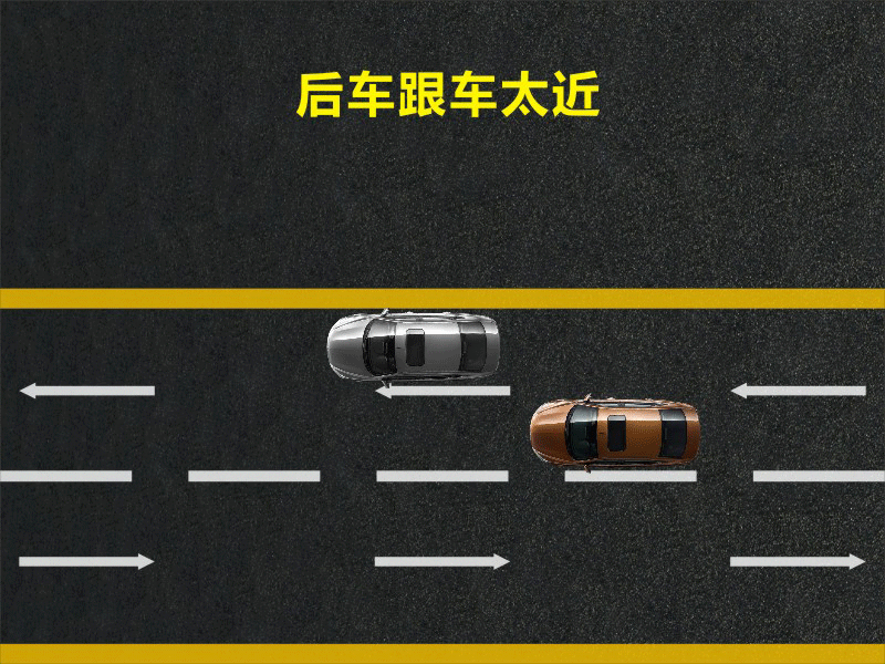 不段间隔亮刹车灯是不要跟太近的意思