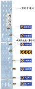 同向车道中有两条车道以上路面施工时设施布设例