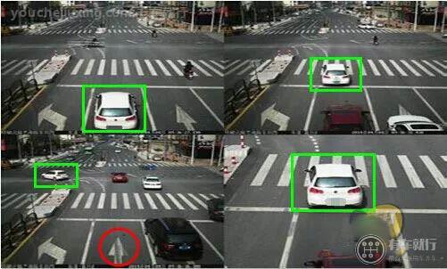 机动车通过有灯控路口时不按所需行进方向驶入导向车道
