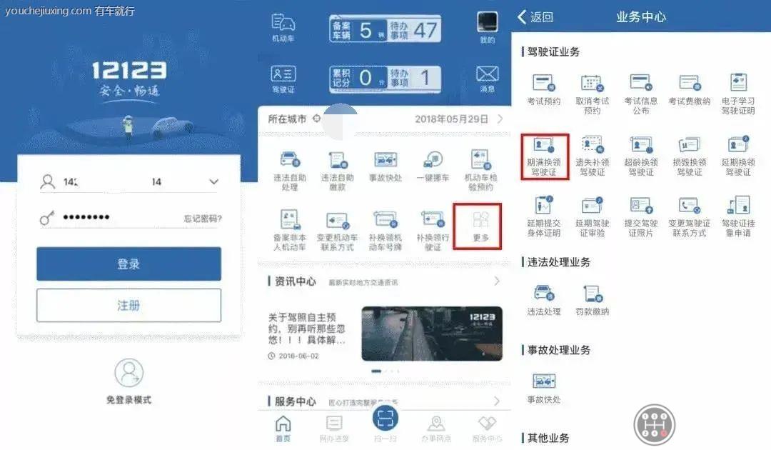 交管12123驾驶证期满换证流程和体检流程